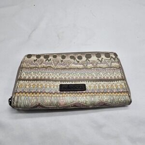 Sakroots Snap Clutch Slim Wallet Multi-Color  Card Holder Floral‎ Peace